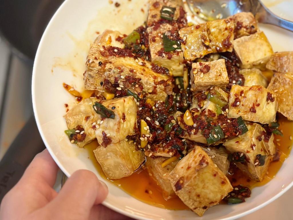 Spicy Garlic Air-Fryer&nbsp;Tofu