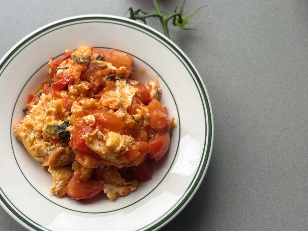 Chinese Tomato Egg Stir-fry,&nbsp;番茄炒鸡蛋