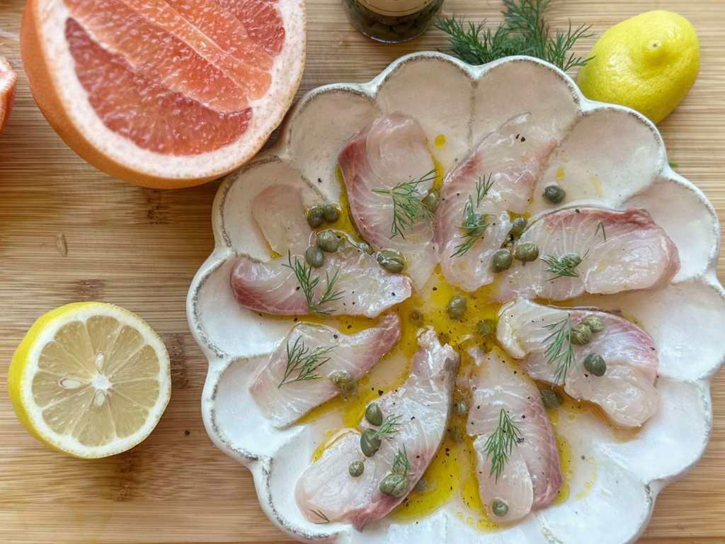 Grapefruit Kingfish Crudo