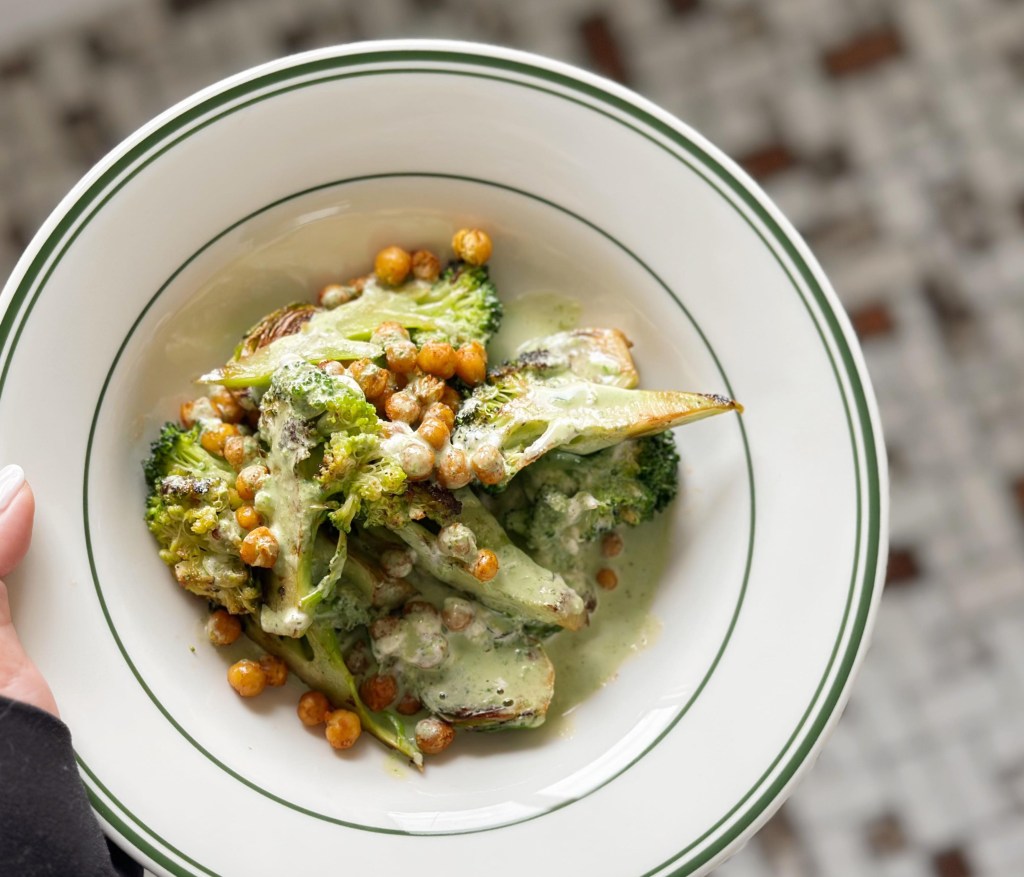 Broccoli, chickpea, brussel sprout&nbsp;salad